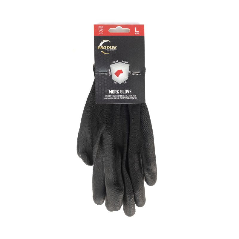 Black PU Coated Work Gloves