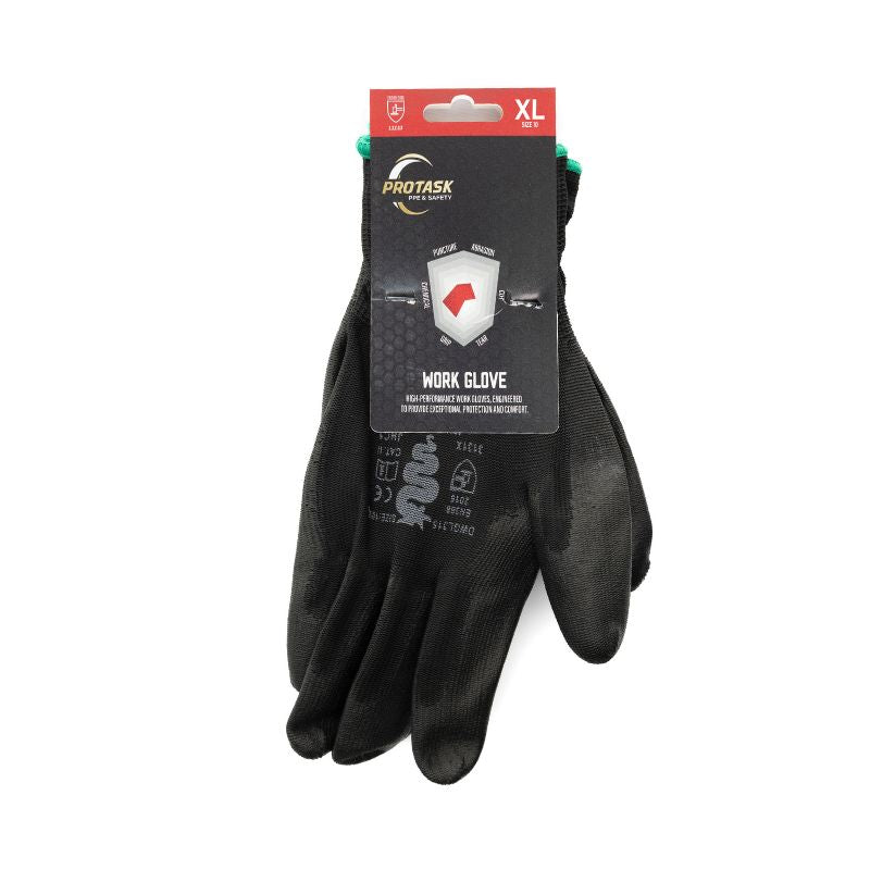 Black PU Coated Work Gloves